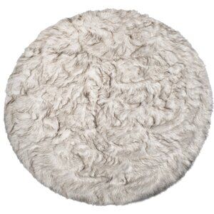 Luxe Home Decor Arlington Faux Sheepskin Circular Rug | 1-Piece